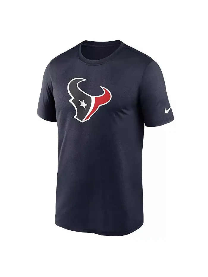 Мужская синяя футболка Houston Texans Legend Logo Performance Nike — изображение 2 из 3