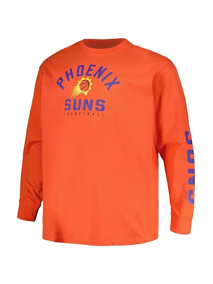 Мужской фиолетово-оранжевый набор футболок Phoenix Suns Big and Tall с коротким и длинным рукавом — изображение 3 из 4