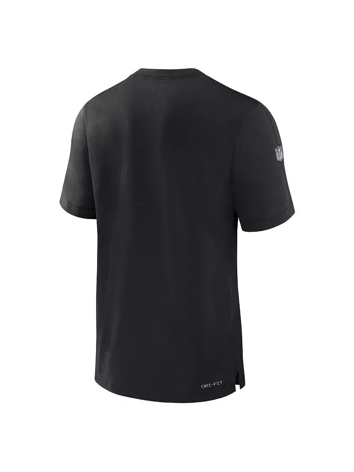Мужская черная футболка Las Vegas Raiders 2023 Sideline Performance Nike — изображение 2 из 3