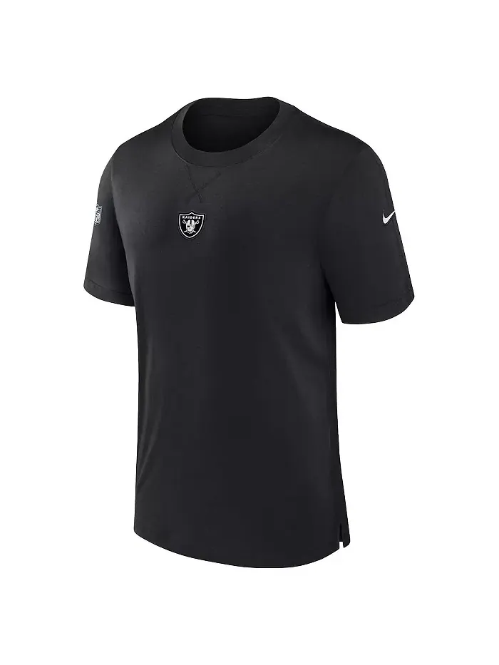 Мужская черная футболка Las Vegas Raiders 2023 Sideline Performance Nike — изображение 3 из 3