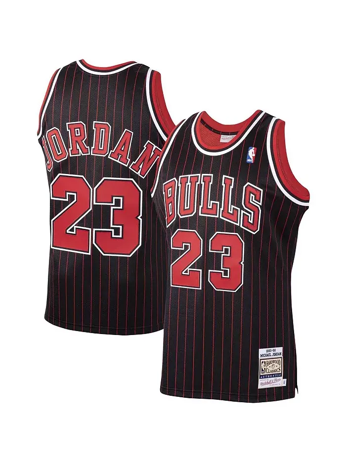 Мужская майка Michael Jordan Black Chicago Bulls 1995/96 Hardwood Classics Authentic Mitchell & Ness — изображение 1 из 3