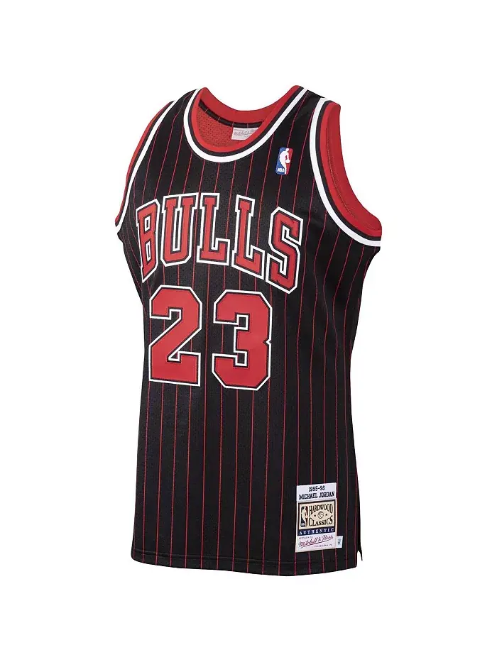 Мужская майка Michael Jordan Black Chicago Bulls 1995/96 Hardwood Classics Authentic Mitchell & Ness — изображение 3 из 3