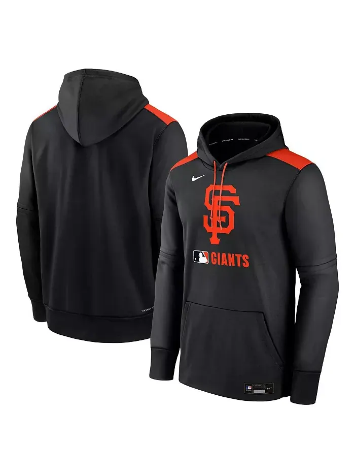 Мужская черная толстовка с капюшоном San Francisco Authentic Collection Performance Pullover Hoodie