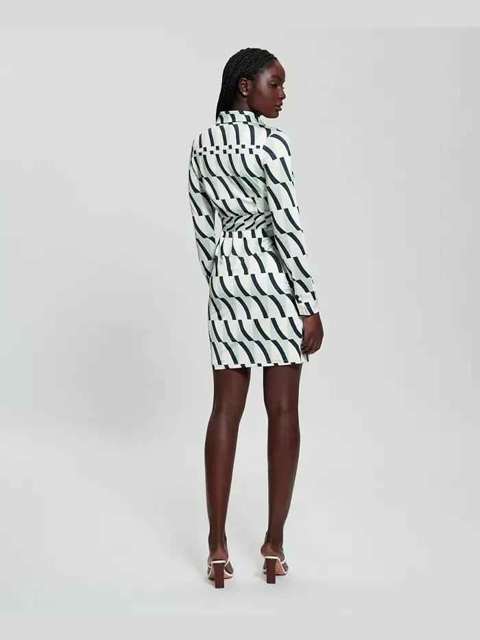 Женское платье Zora с застежкой на пуговицы спереди и длинными рукавами GUESS — изображение 2 из 2