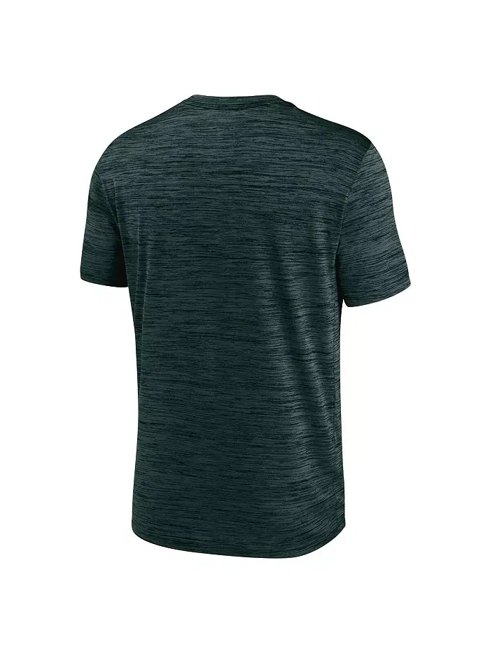 Мужская зеленая футболка Michigan State Spartans Campus Center Block Velocity Performance Nike — изображение 2 из 3