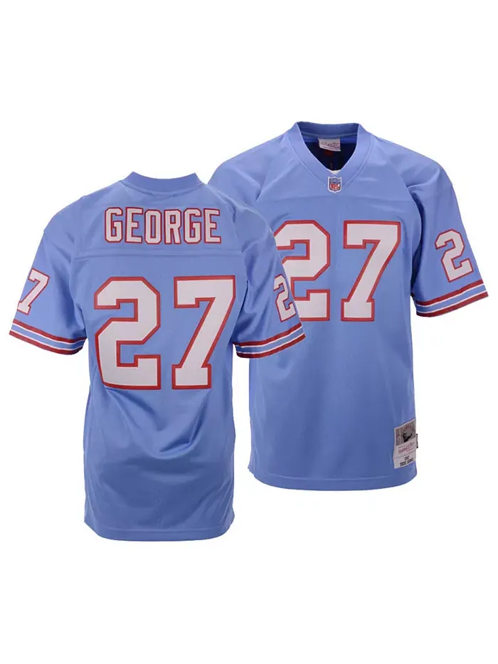 Мужская реплика ретро-джерси Eddie Houston Oilers в стиле ретро Mitchell & Ness