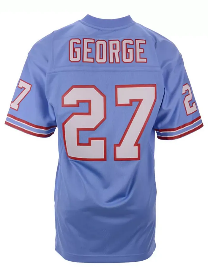 Мужская реплика ретро-джерси Eddie Houston Oilers в стиле ретро Mitchell & Ness — изображение 2 из 3