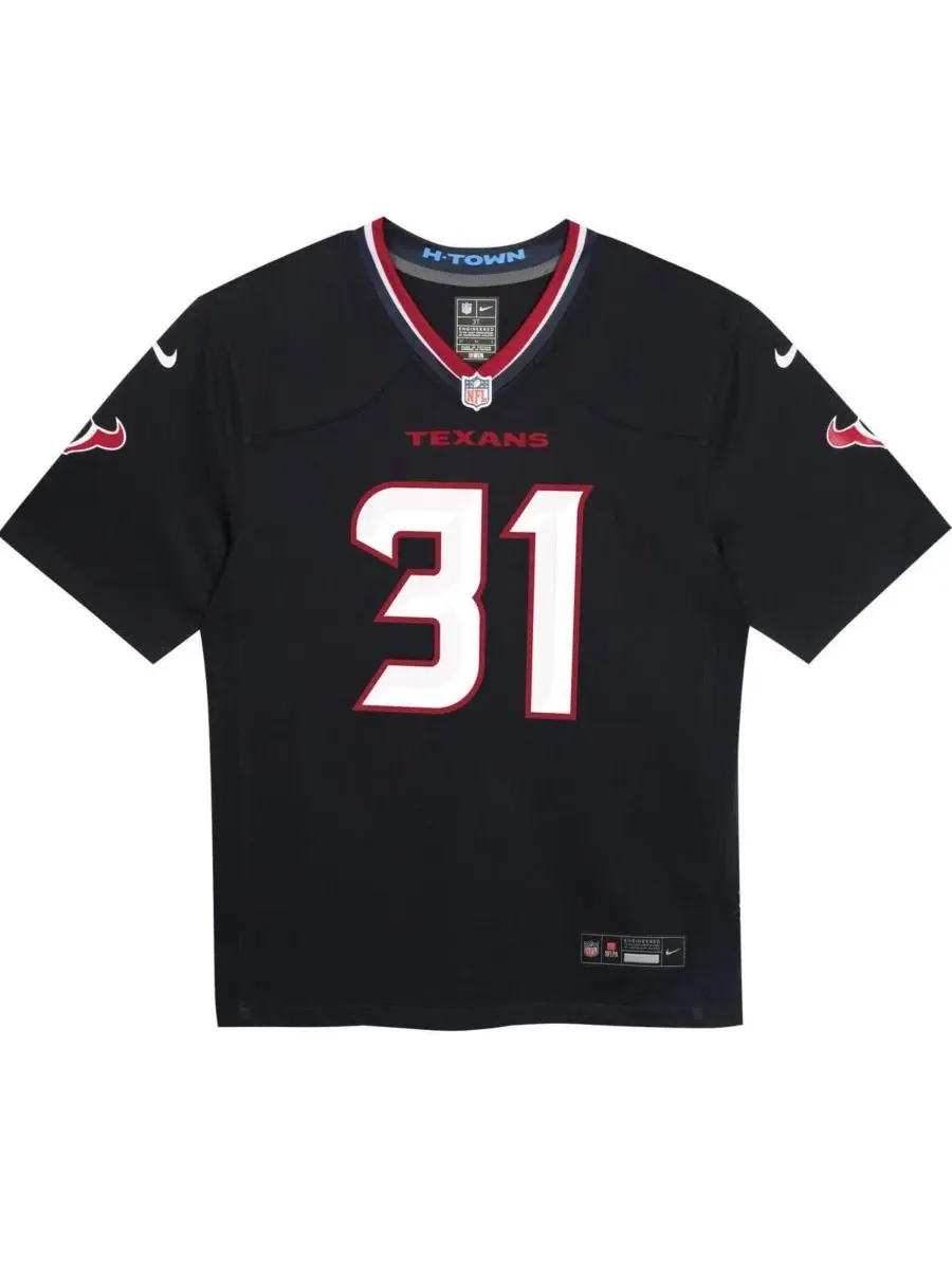 Nike Детская игровая футболка Dameon Pierce Navy Houston Texans для мальчиков и девочек — изображение 2 из 3, темно-синий