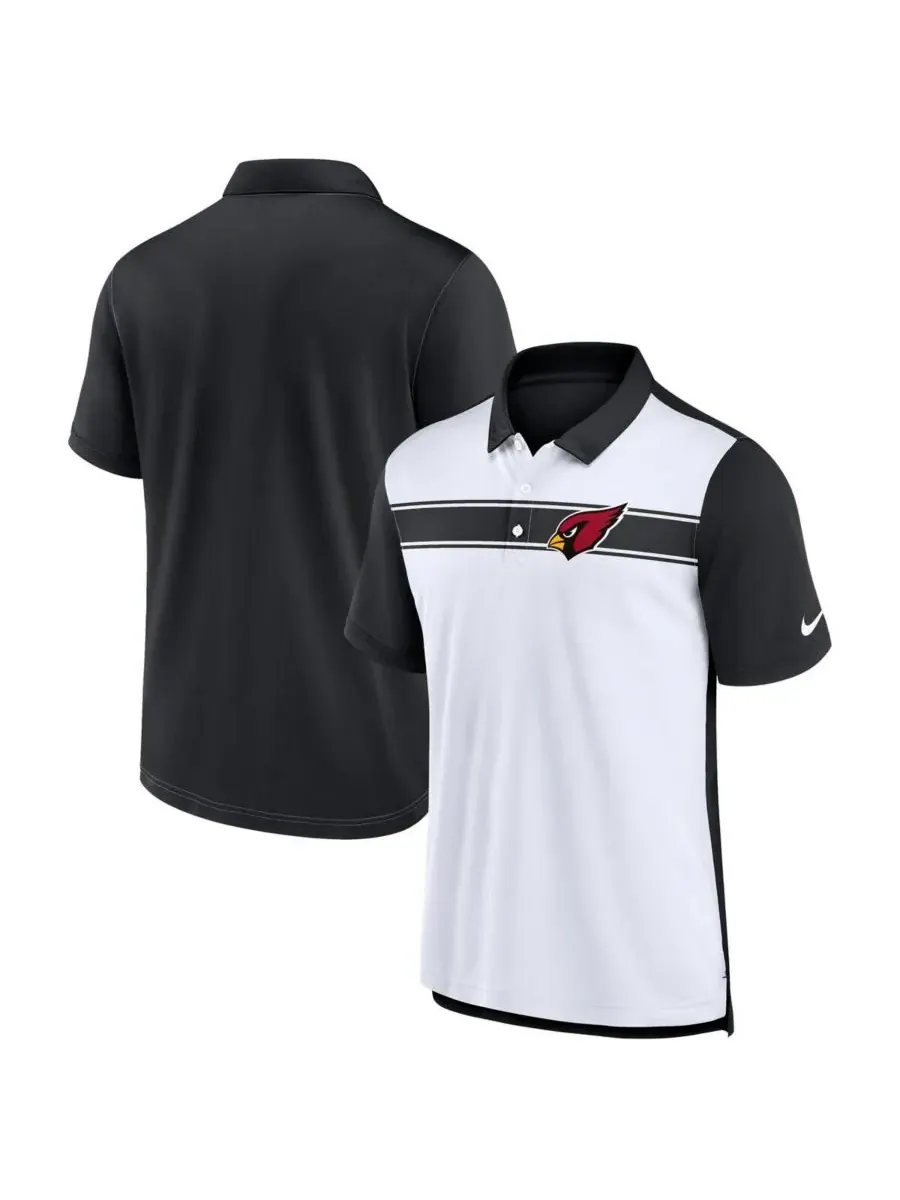 Nike Мужская белая/черная поло-рубашка Arizona Cardinals Rewind Pique — изображение 1 из 3, белый черный