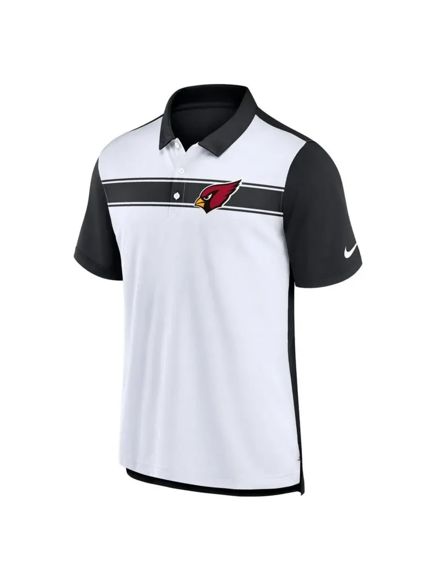 Nike Мужская белая/черная поло-рубашка Arizona Cardinals Rewind Pique — изображение 2 из 3, белый черный