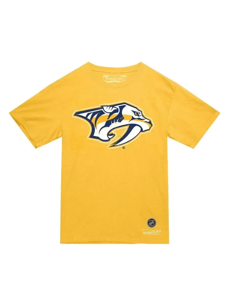 Mitchell & Ness Мужская золотая футболка Nashville Predators Heritage — изображение 2 из 3, золото