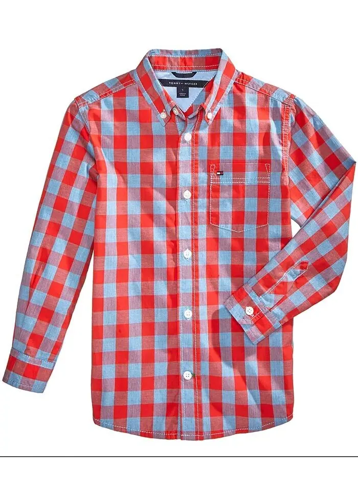 Рубашка на пуговицах Big Boys Kirk Box-Plaid Tommy Hilfiger — изображение 5 из 5