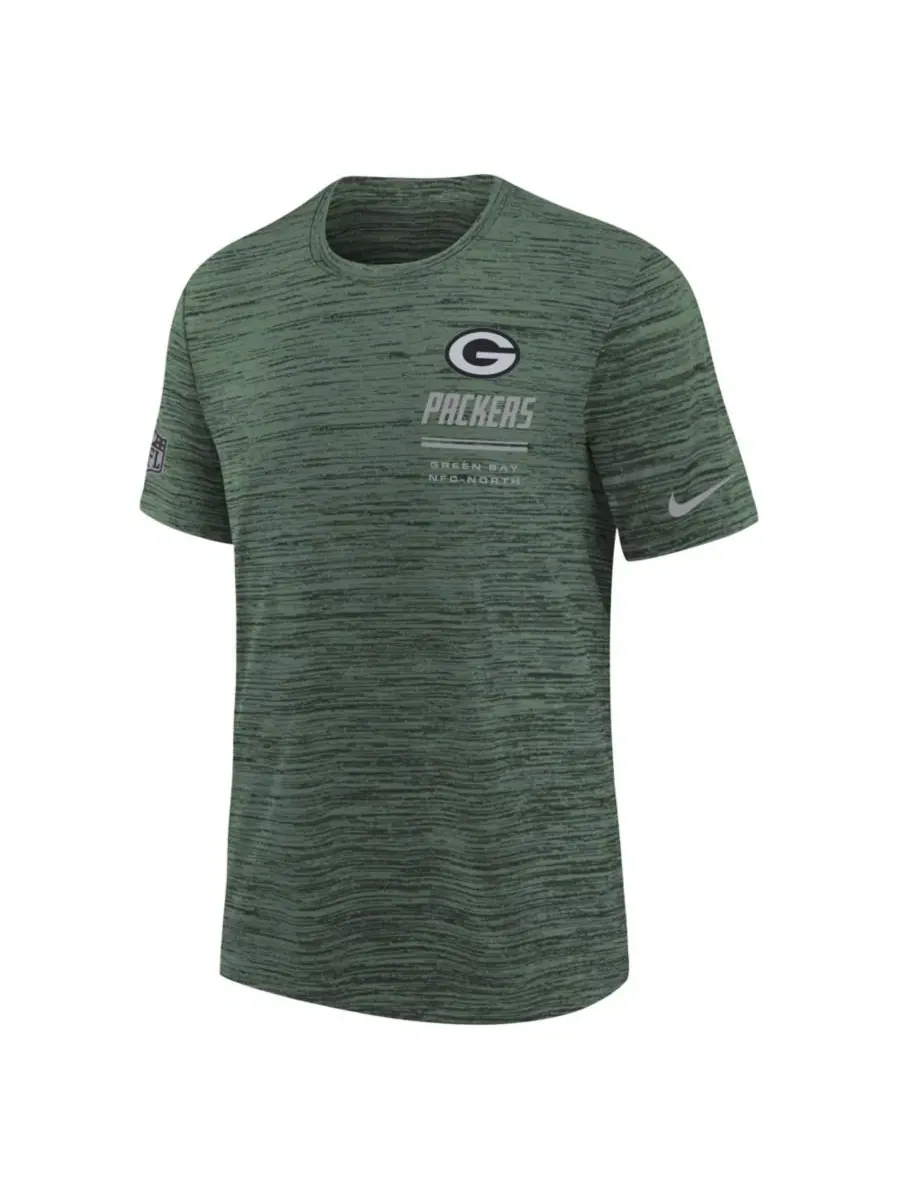 Футболка с длинным рукавом Dri-FIT Green Bay Packers Sideline Velocity Nike — изображение 2 из 3, зеленый