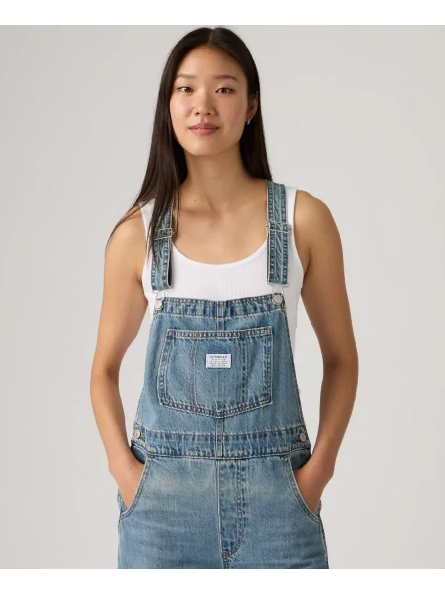 Женский джинсовый комбинезон в винтажном стиле с драпировкой Levi'S — изображение 4 из 5