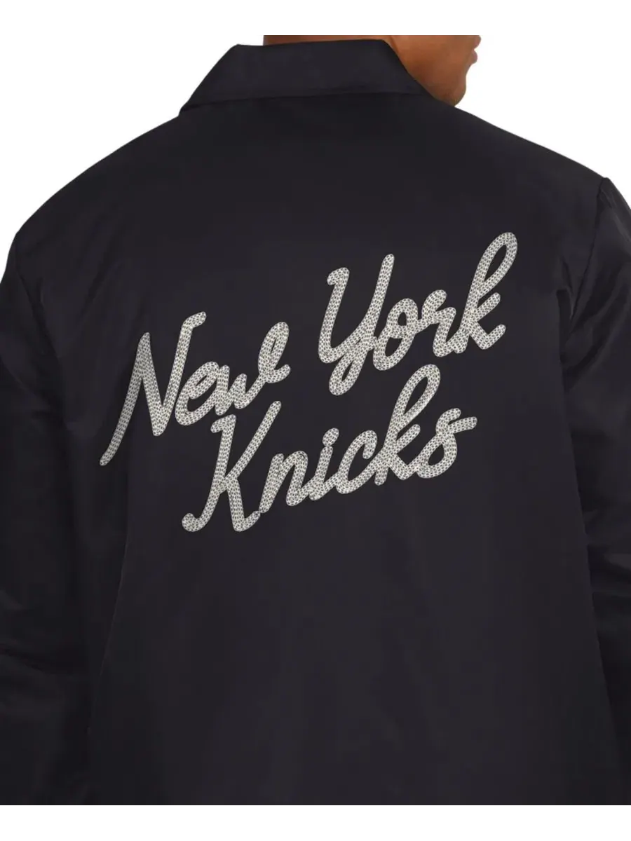 Куртка тренерская с принтом New York Knicks Starter — изображение 4 из 4, черный