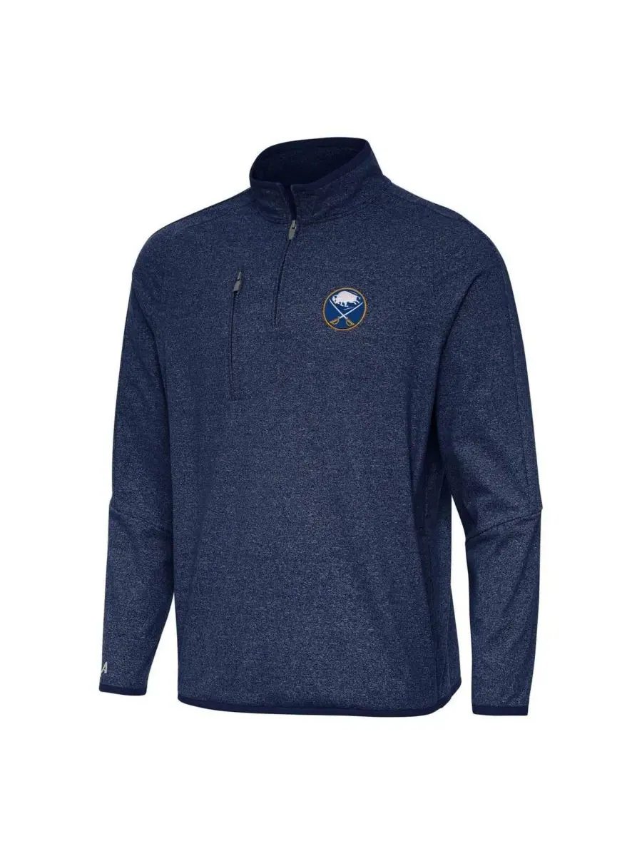 Свитшот с четверть-застежкой-молнией Certain Quarter-Zip Tri-Blend Antigua — изображение 1 из 1, темно-синий