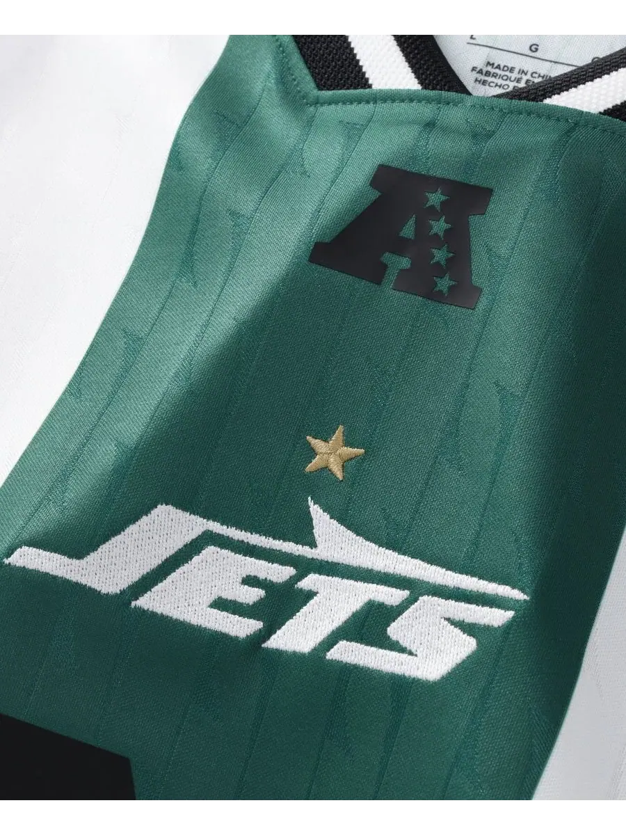 Футболка-поло с V-образным вырезом New York Jets Football x Football Fanatics — изображение 3 из 5, белый