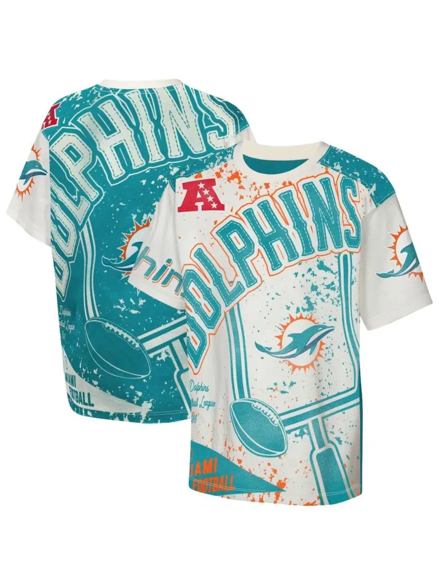 Футболка с длинным рукавом Miami Dolphins Top Player Outerstuff — изображение 1 из 3, бежевый