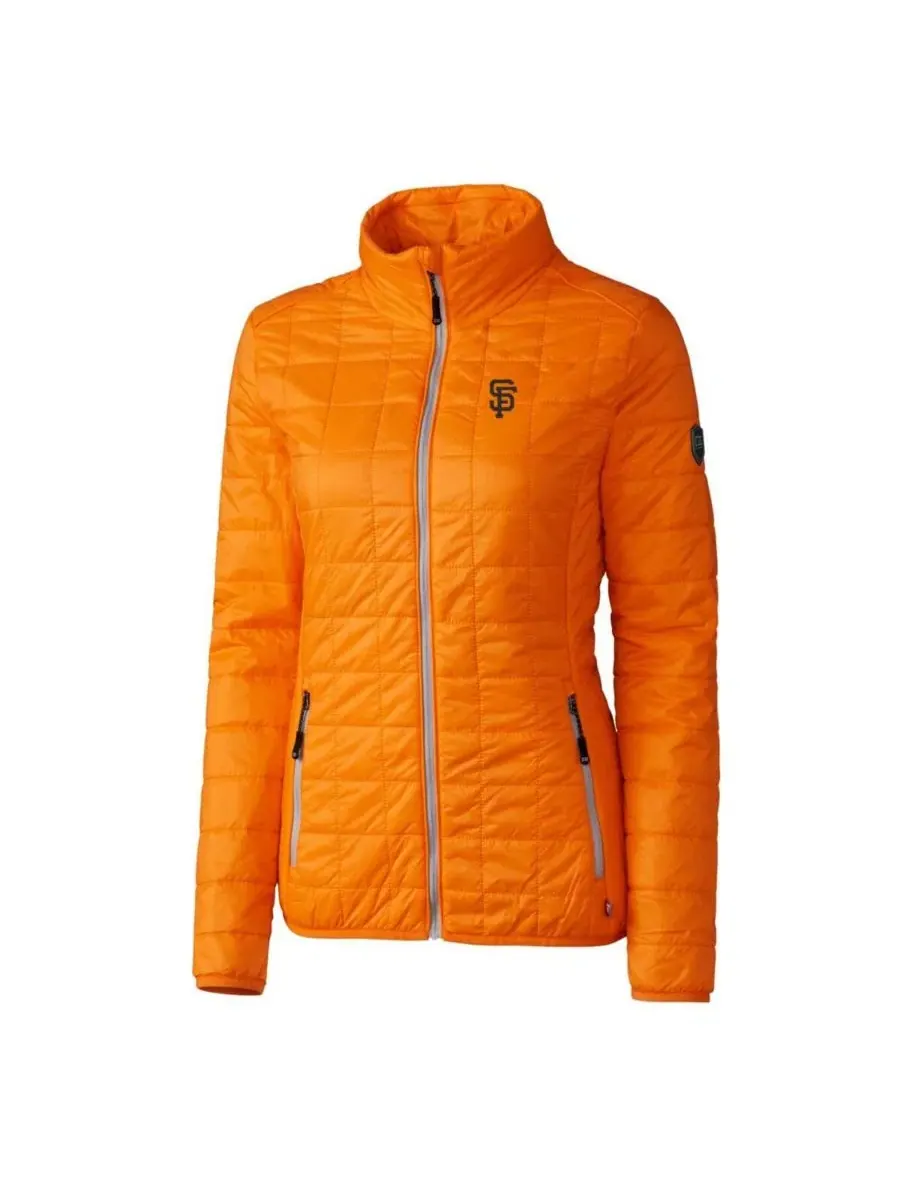 Женская оранжевая пуховая куртка San Francisco Giants Rainier PrimaLoft Eco на молнии Cutter & Buck — изображение 3 из 3