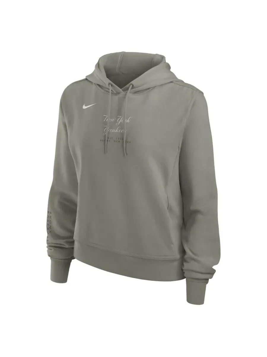 Женская толстовка New York Yankees One Tri-Blend Dri-FIT оливкового цвета Nike — изображение 2 из 3, оливковый