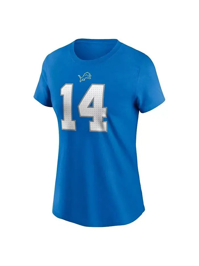 Женская футболка Amon-Ra St. Brown Blue Detroit Lions с именем и номером игрока Nike — изображение 2 из 3