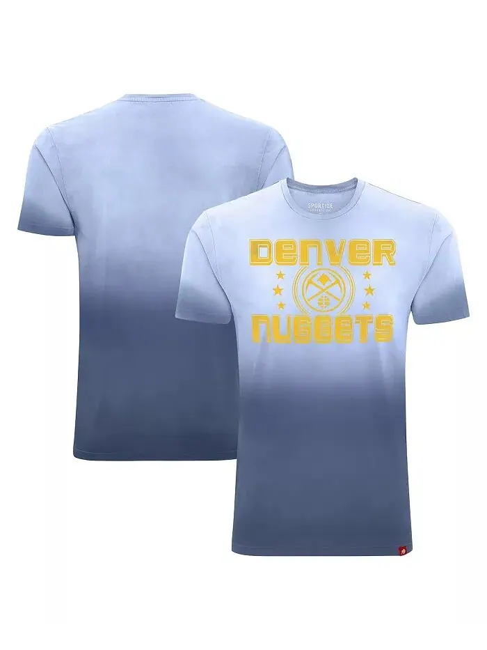 Мужская и женская футболка Denver Nuggets Bingham Sun-Fade Sportiqe — изображение 1 из 3