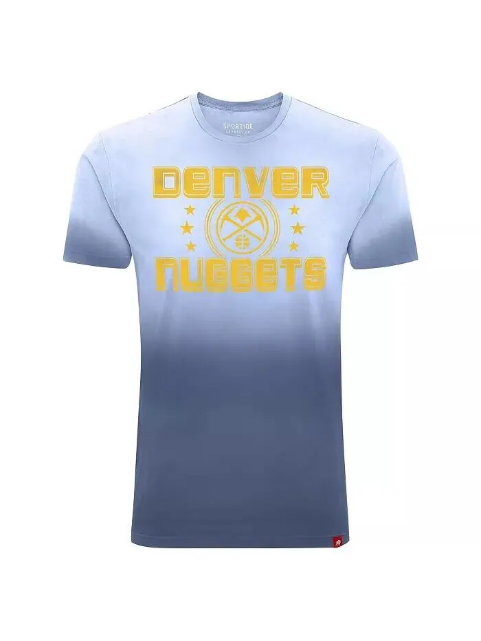 Мужская и женская футболка Denver Nuggets Bingham Sun-Fade Sportiqe — изображение 3 из 3