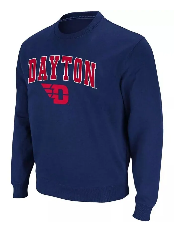 Мужская темно-синяя толстовка-пуловер Dayton Flyers Arch Logo Tackle Twill Colosseum — изображение 3 из 3
