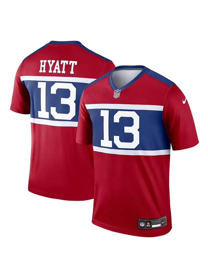 Мужская футболка Jalin Hyatt Century Red New York Giants Alternate Legend Player Jersey Nike