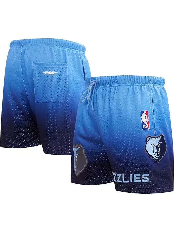 Мужские шорты Memphis Grizzlies с градиентом в синем и голубом цветах из сетчатой ткани Pro Standard