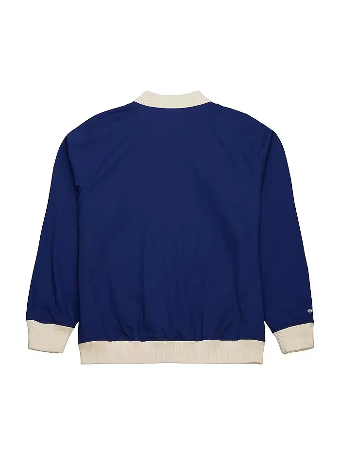 Мужская синяя хлопковая куртка New York Rangers Vintage Coaches с молнией Mitchell & Ness — изображение 2 из 5