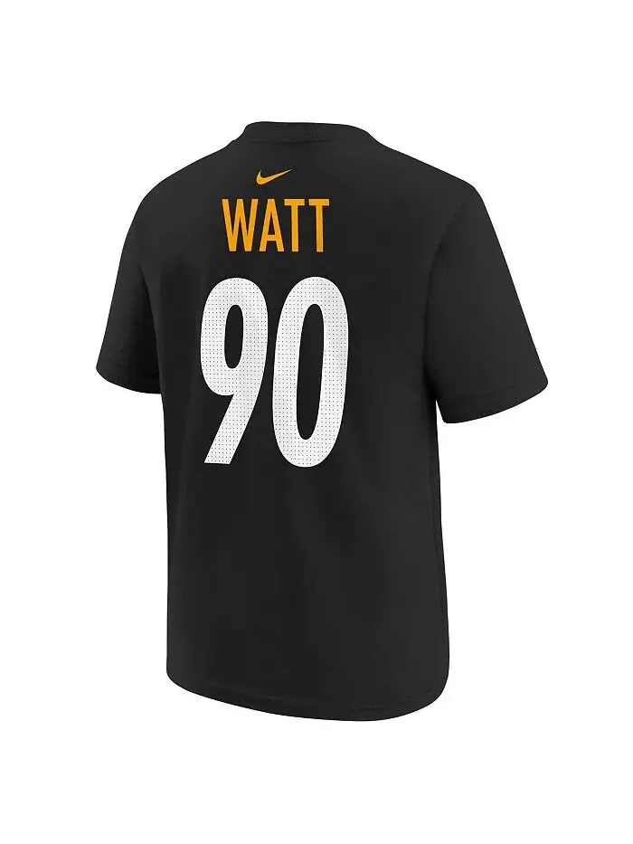 Футболка с именем игрока и номером TJ Watt из команды Big Boys and Girls Pittsburgh Steelers Nike — изображение 2 из 3