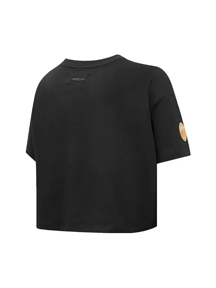 Женская черная футболка Milwaukee Bucks Holiday Glam Boxy Pro Standard — изображение 2 из 4