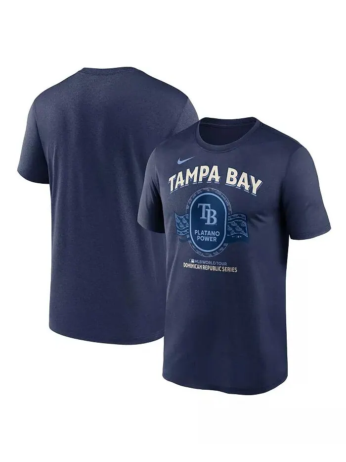 Мужская темно-синяя футболка Tampa Bay Rays Dominican Republic Series Legend Nike — изображение 1 из 3