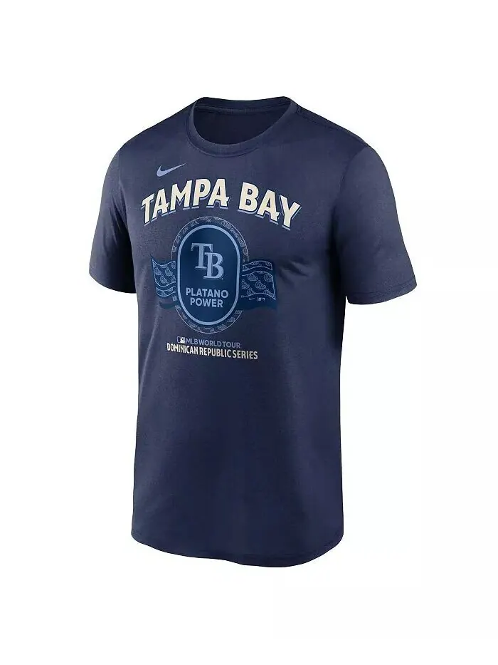 Мужская темно-синяя футболка Tampa Bay Rays Dominican Republic Series Legend Nike — изображение 3 из 3