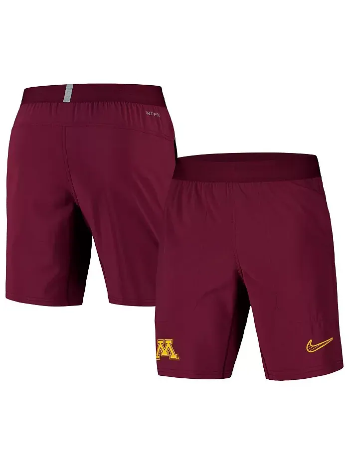 Мужские бордовые шорты Minnesota Golden Gophers 2024/25 Sideline Performance Woven Nike — изображение 1 из 3