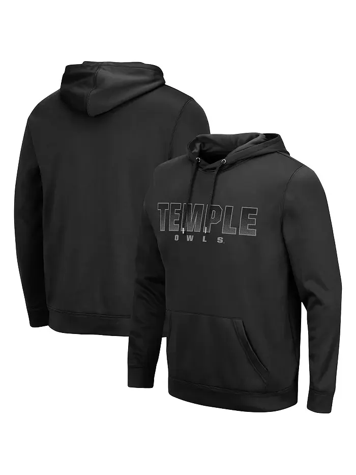 Мужская худи Black Temple Owls Blackout 3.0 Pullover черного цвета Colosseum — изображение 1 из 3