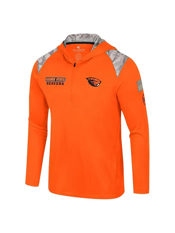 Мужская оранжевая толстовка-куртка Oregon State Beavers OHT Military Appreciation с молнией на — изображение 3 из 3