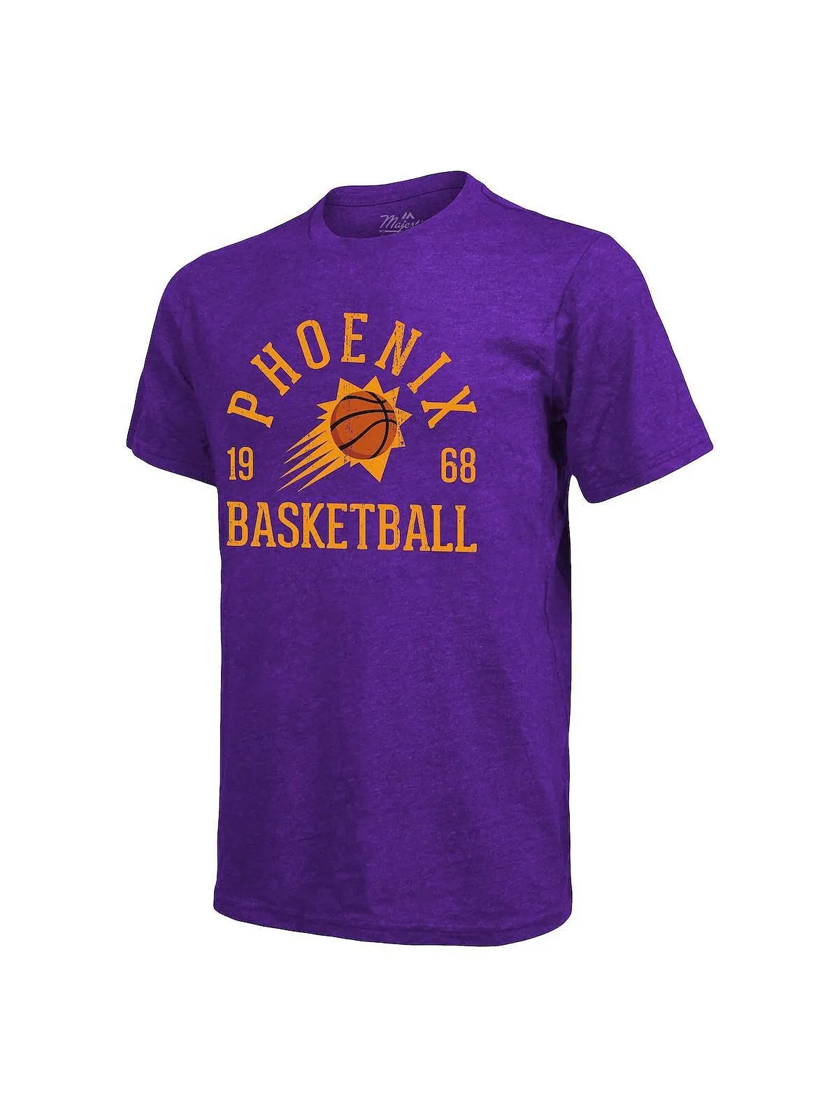Мужская футболка с фиолетовым принтом Phoenix Suns Ball Hog Hog Tri-Blend Majestic — изображение 2 из 3, фиолетовый