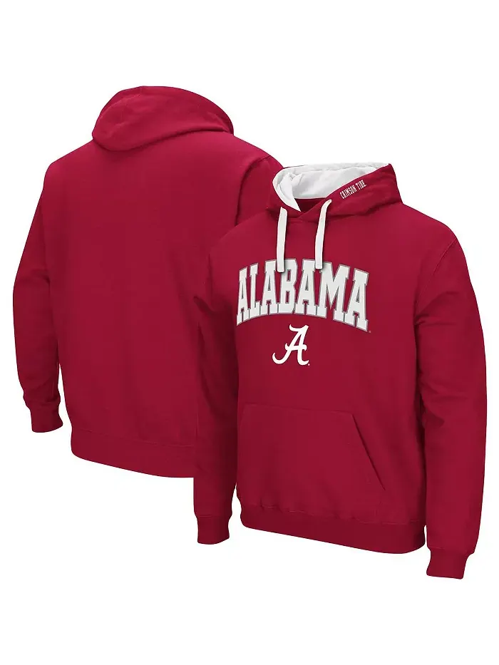 Мужская толстовка с капюшоном Alabama Crimson Tide Big and Tall Arch & Logo 2.0 цвета малиновый — изображение 1 из 3