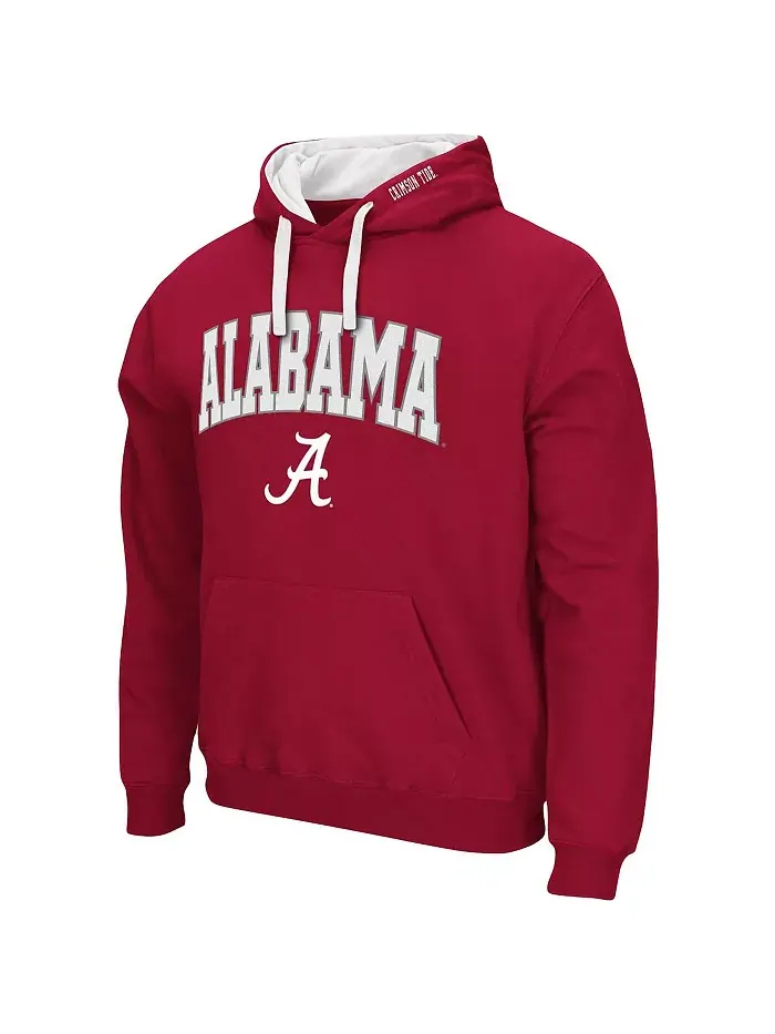 Мужская толстовка с капюшоном Alabama Crimson Tide Big and Tall Arch & Logo 2.0 цвета малиновый — изображение 3 из 3