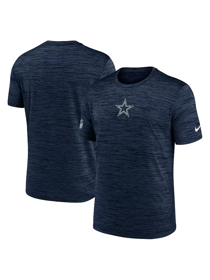Мужская футболка Big Tall Sideline Velocity Performance Dallas Cowboys в синем цвете Nike