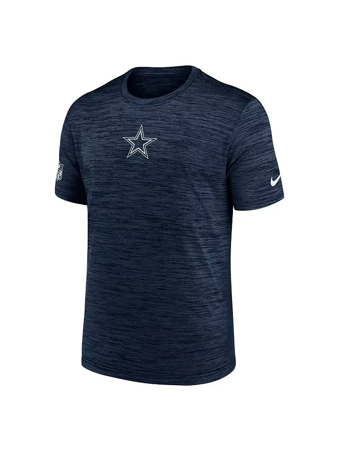 Мужская футболка Big Tall Sideline Velocity Performance Dallas Cowboys в синем цвете Nike — изображение 2 из 3