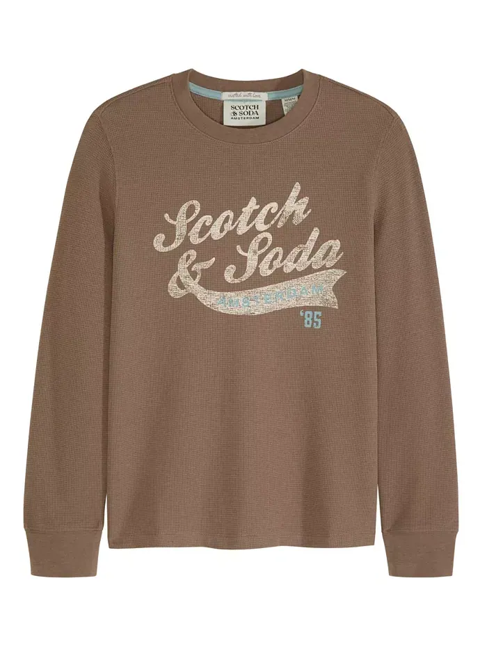 Футболка с длинным рукавом и принтом для мальчиков-подростков SCOTCH & SODA — изображение 5 из 6