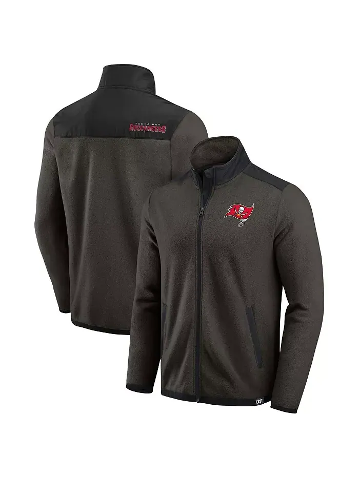 Мужская цветная флисовая куртка на молнии Pewter Tampa Bay Buccaneers Color Block Polar Fleece — изображение 1 из 5