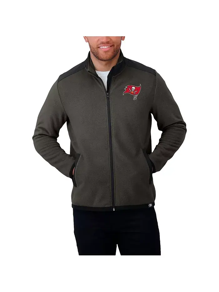 Мужская цветная флисовая куртка на молнии Pewter Tampa Bay Buccaneers Color Block Polar Fleece — изображение 3 из 5