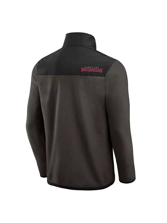 Мужская цветная флисовая куртка на молнии Pewter Tampa Bay Buccaneers Color Block Polar Fleece — изображение 4 из 5