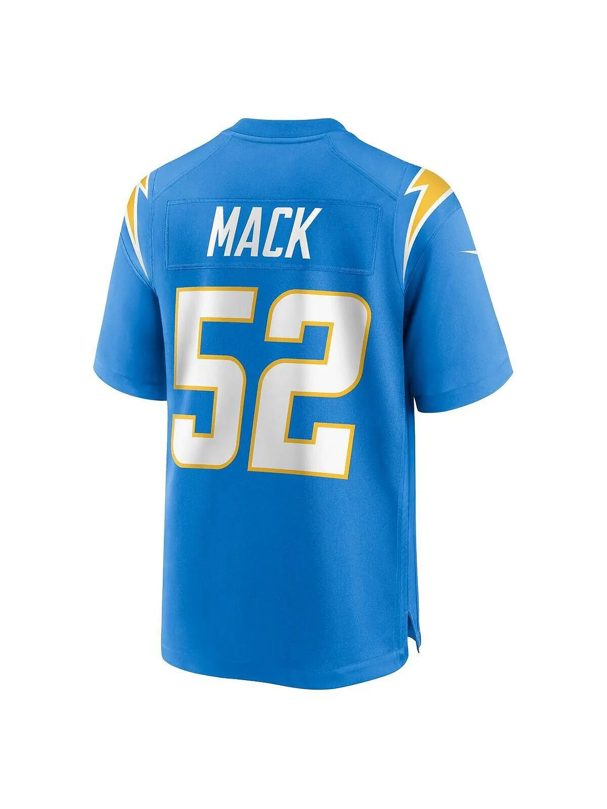Мужская футболка khalil mack powder blue los angeles chargers game джерси Nike — изображение 2 из 3, синий