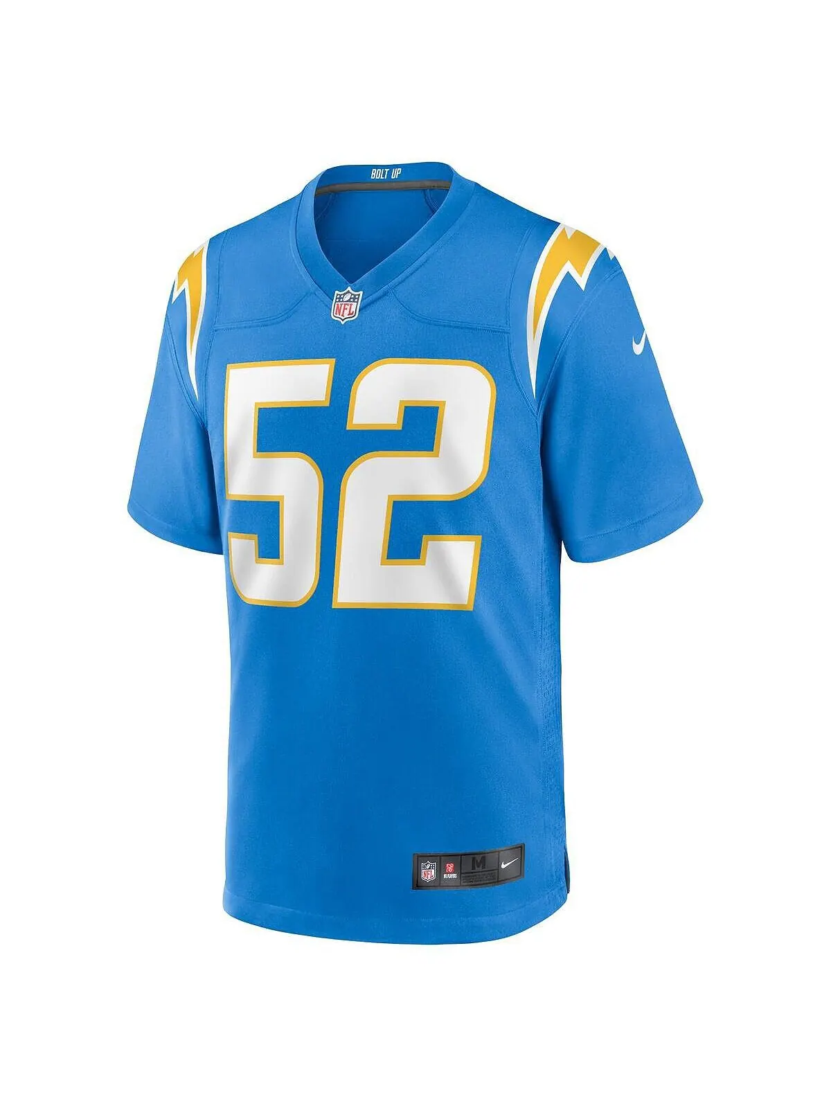 Мужская футболка khalil mack powder blue los angeles chargers game джерси Nike — изображение 3 из 3, синий