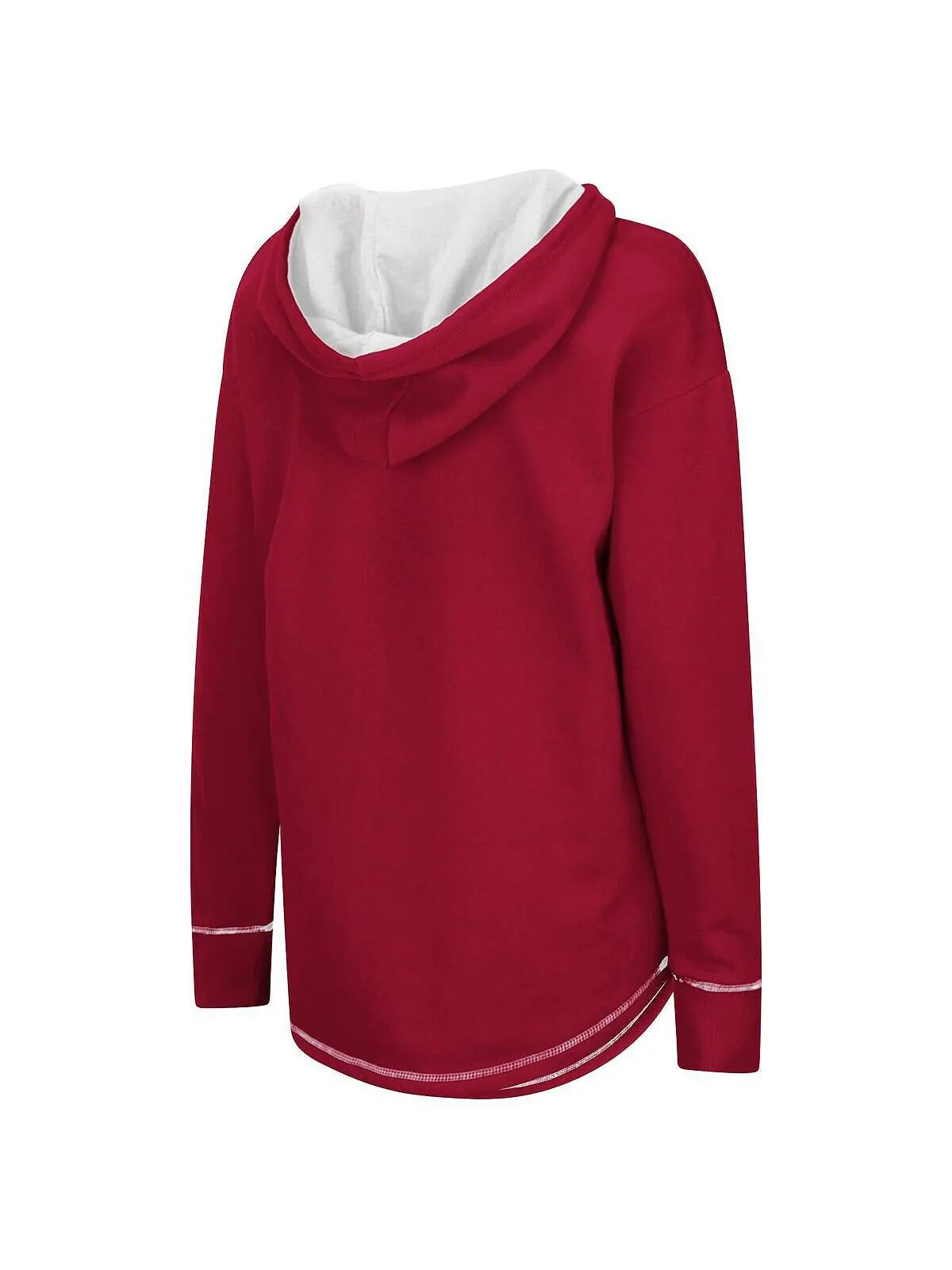 Женский пуловер с капюшоном и v-образным вырезом темно-красного цвета Oklahoma Earlys Tunic — изображение 2 из 3, красный